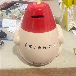 FRIENDS Red and Cream Chicken Bank